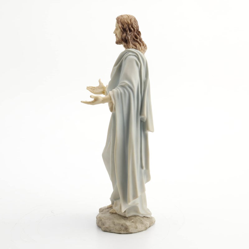 Unicorn Studio Jesus with Open Arms Decorative Statue Figurine, White 11.75 Inch - Image 5